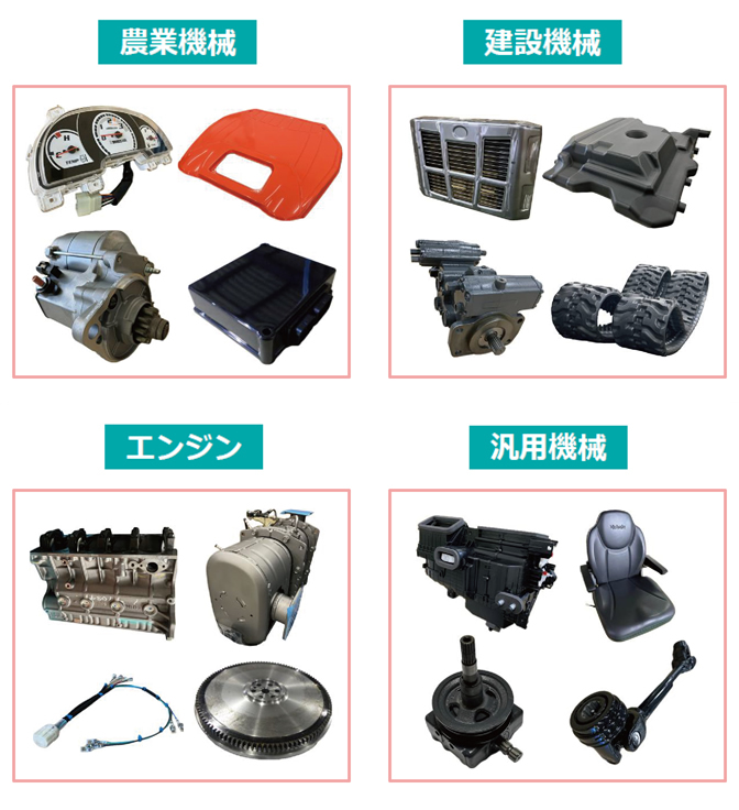 農業機械、建設機械、エンジン、汎用機械